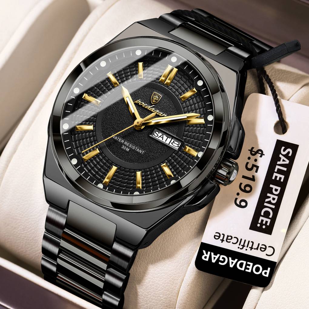 Poedagar 896 CH For Men - Black