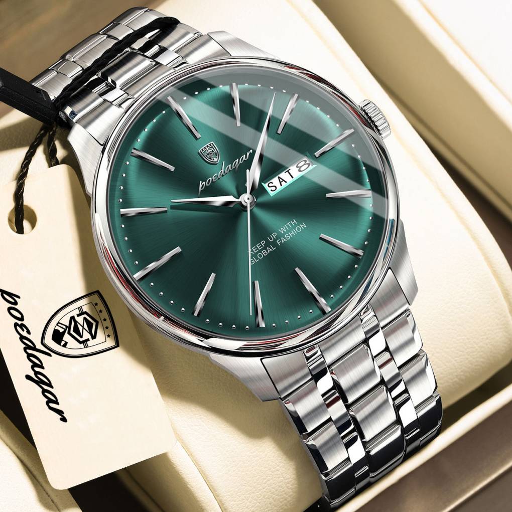 Poedagar 843 CH For Men - Silver Green