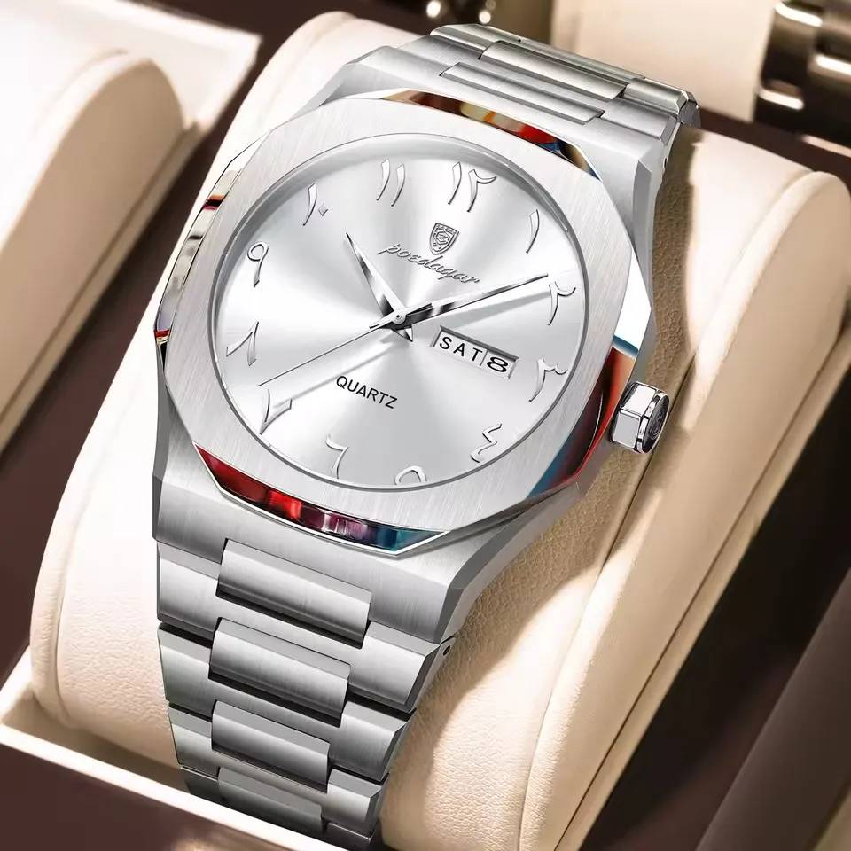 Poedagar 830 Men's Watch - Silver White