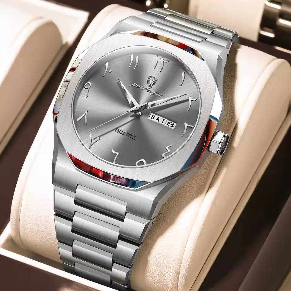 Poedagar 830 Men's Watch - Silver Gray