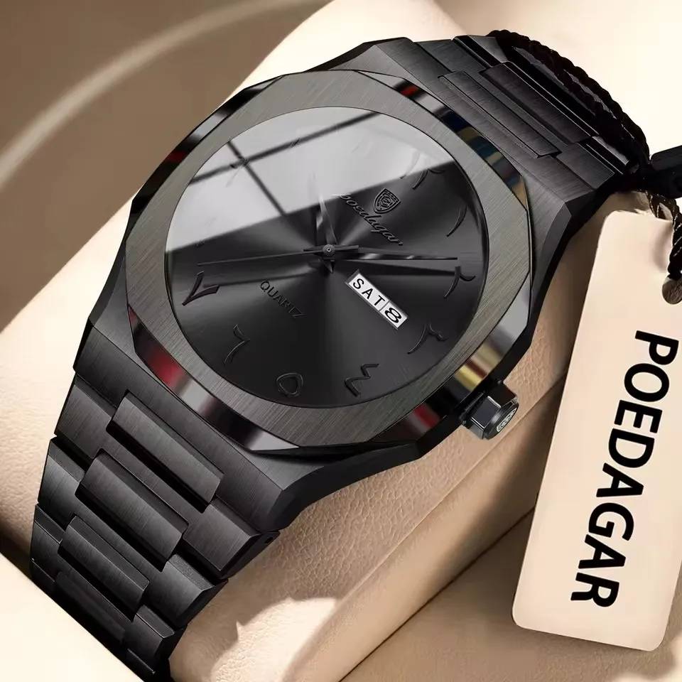 Poedagar 830 Men's Watch - Black