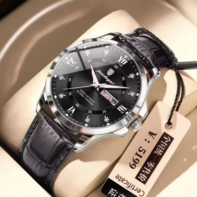 Poedagar 855L For Men - Silver Black