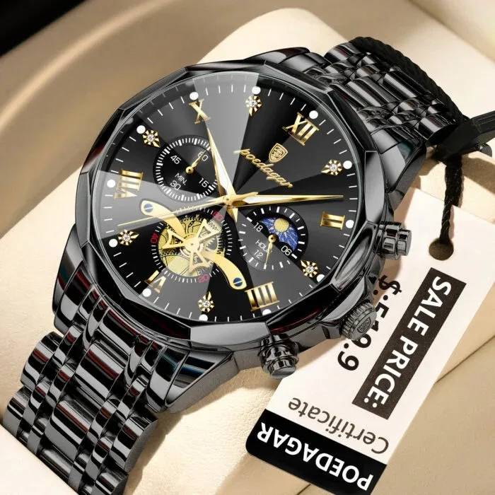 Poedagar 938 CH For Men - Black