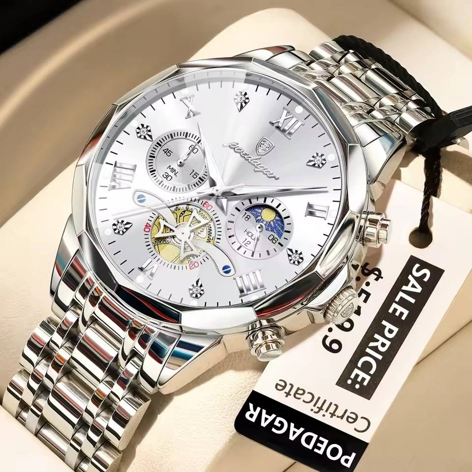 Poedagar 938 CH For Men - Silver