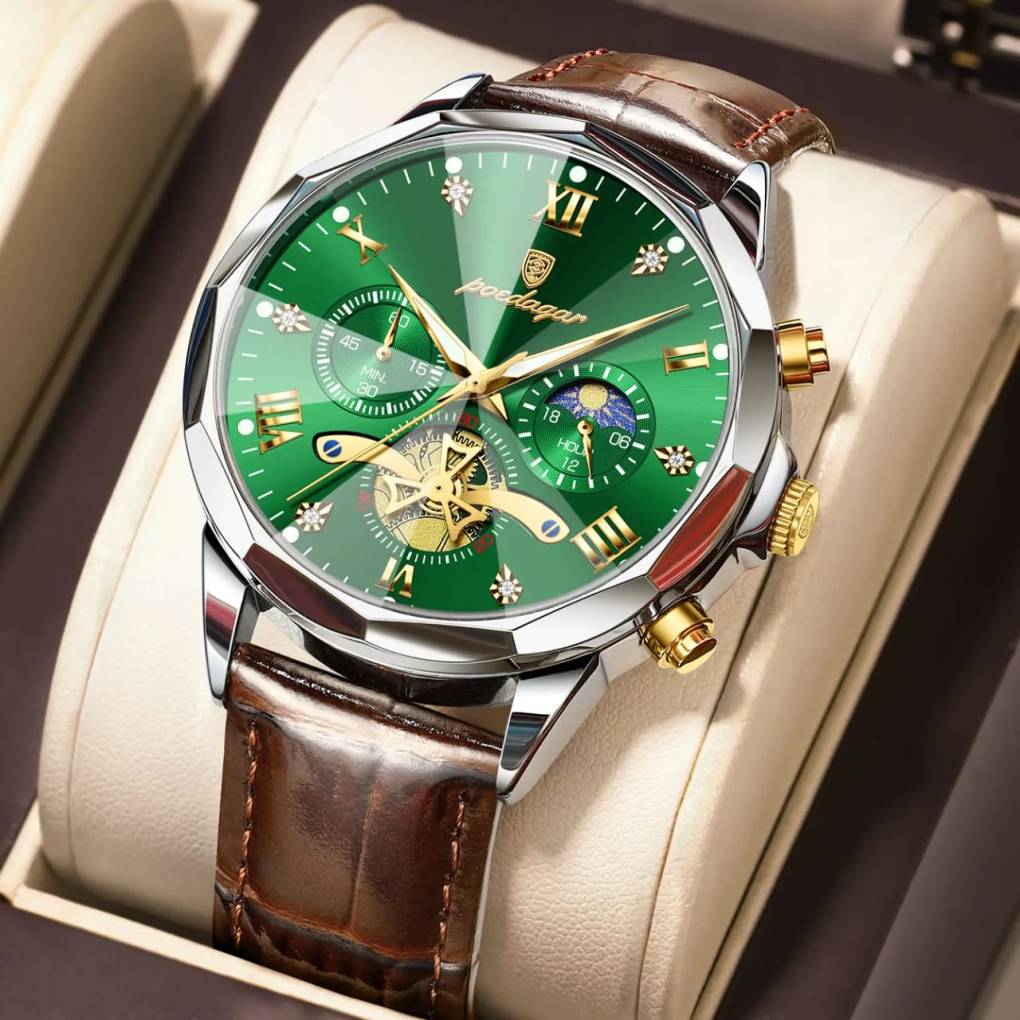 Poedagar 938 L For Men - Brown Green