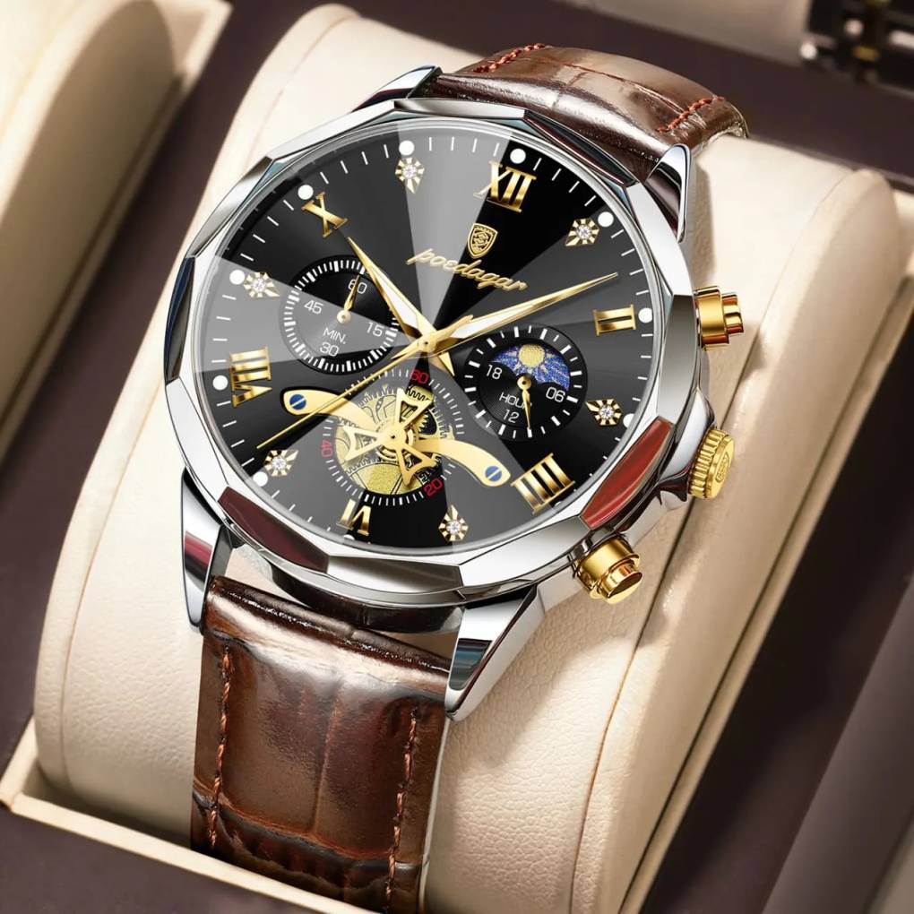 Poedagar 938 L For Men - Brown Black