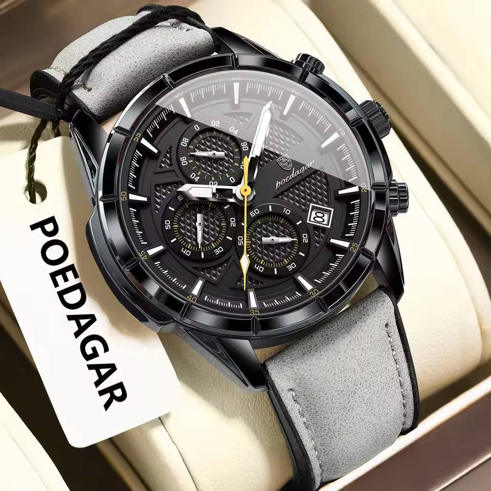 Poedagar 692 L For Men - Black Gray