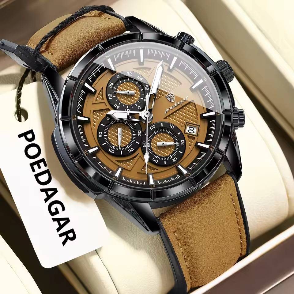 Poedagar 692 L For Men - Black Brown
