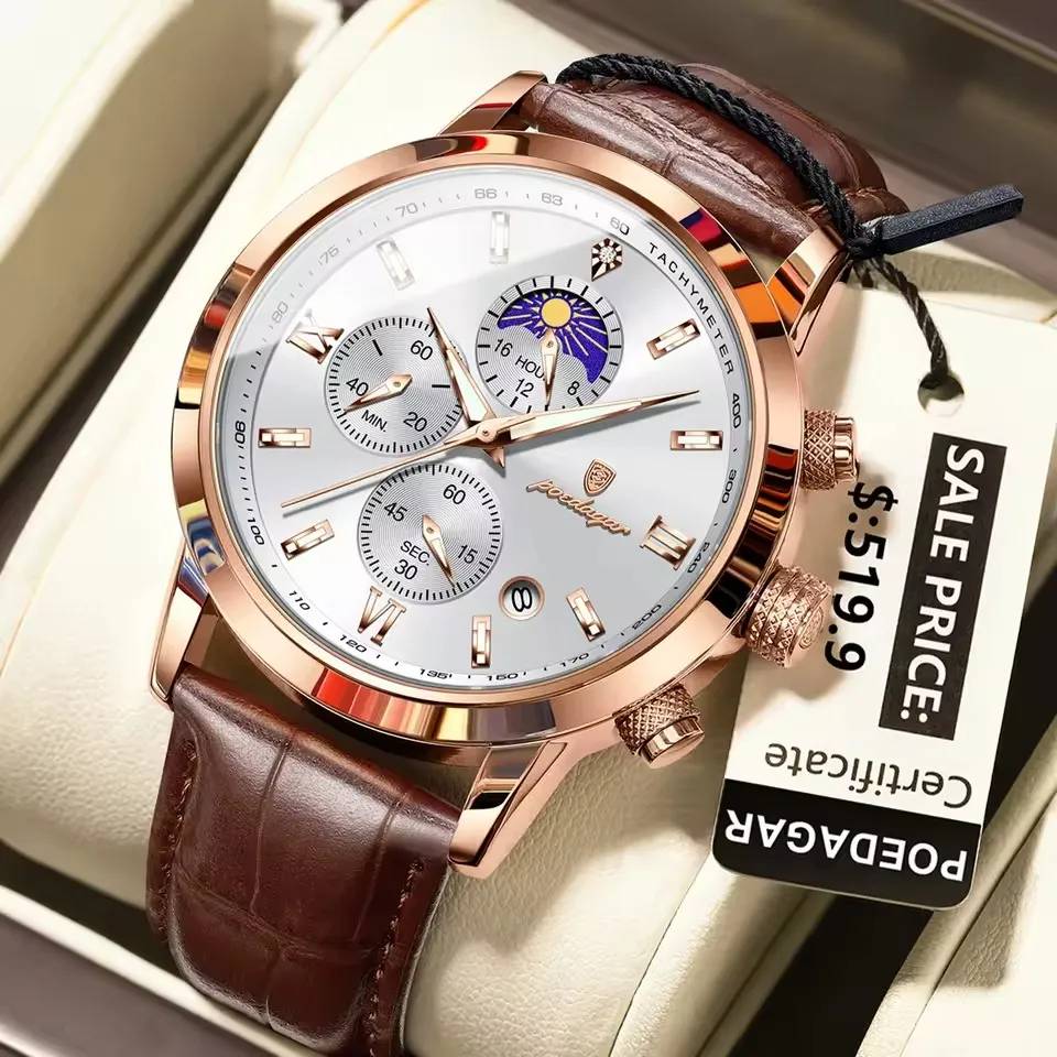 Poedagar 882L For Men - Brown Rose White