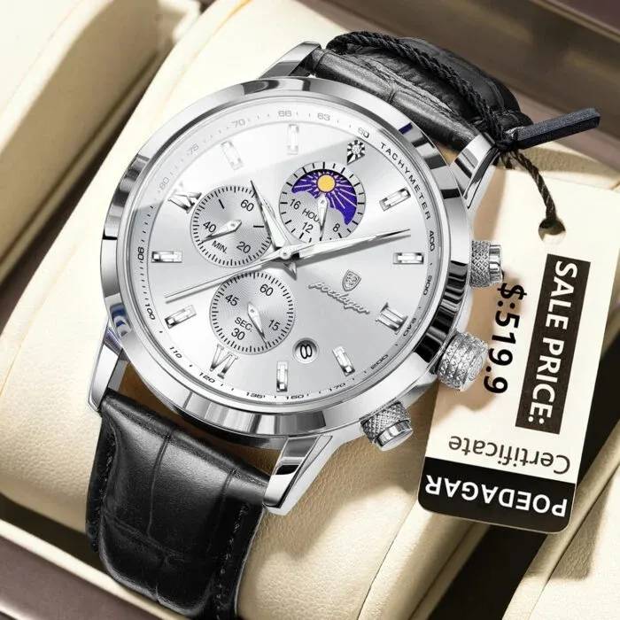 Poedagar 882L For Men - Silver White