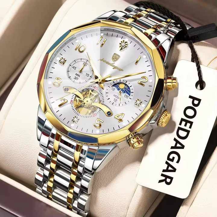 Poedagar 939 CH For Men - Silver Gold