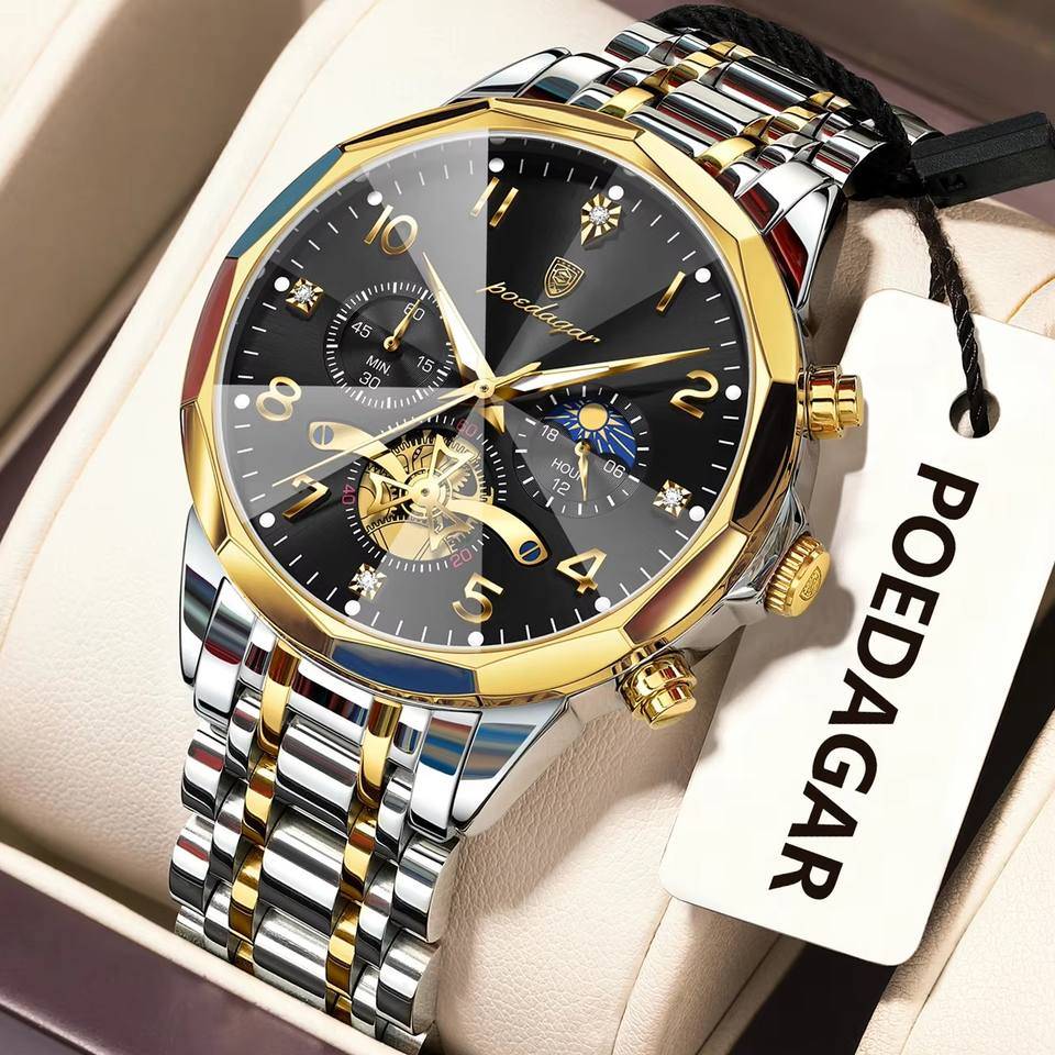 Poedagar 939 CH For Men - Gold Black