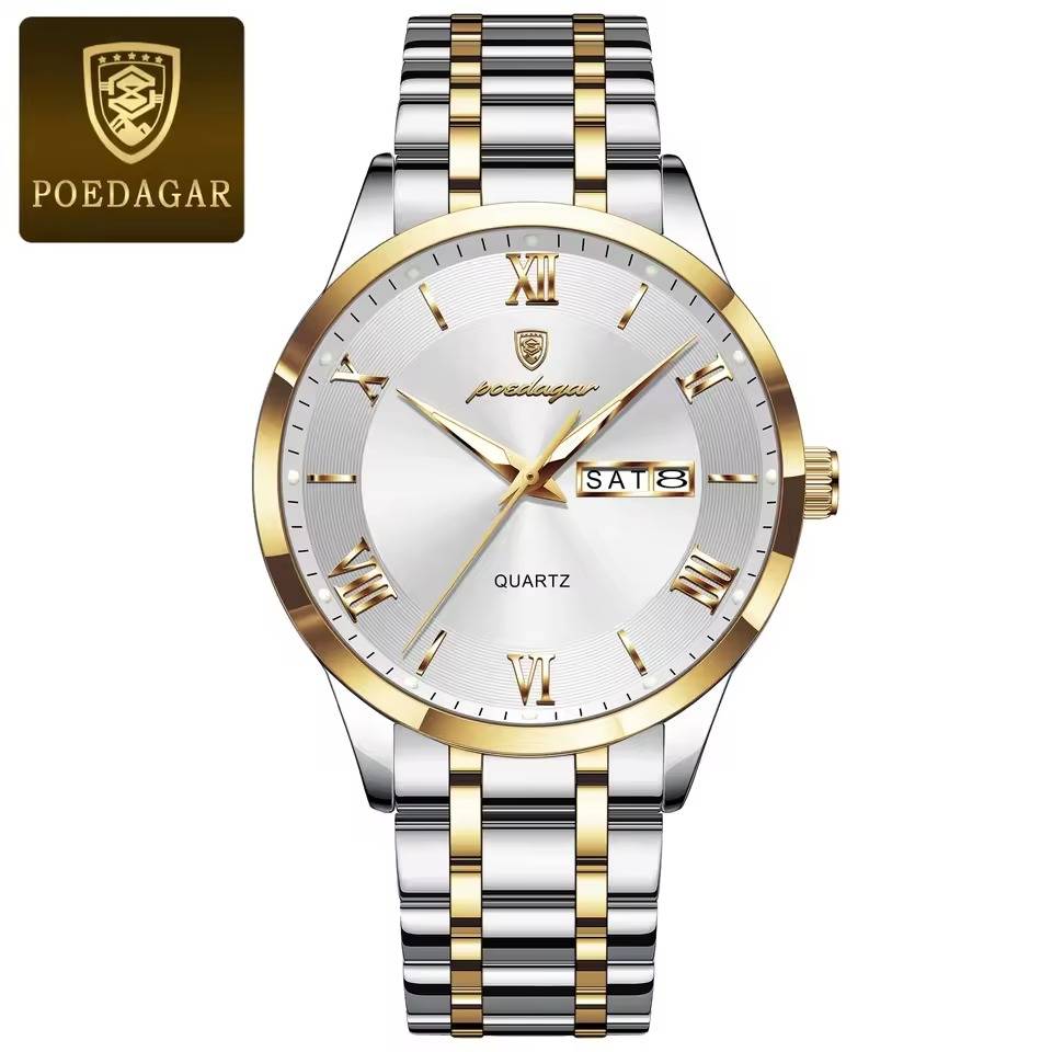 Poedagar 978 CH For Men - Silver Gold