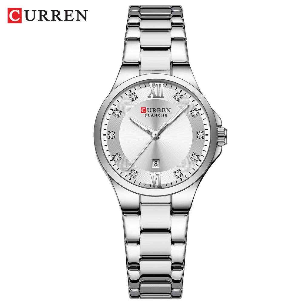 Curren 9107 Ladies Watch - Silver White