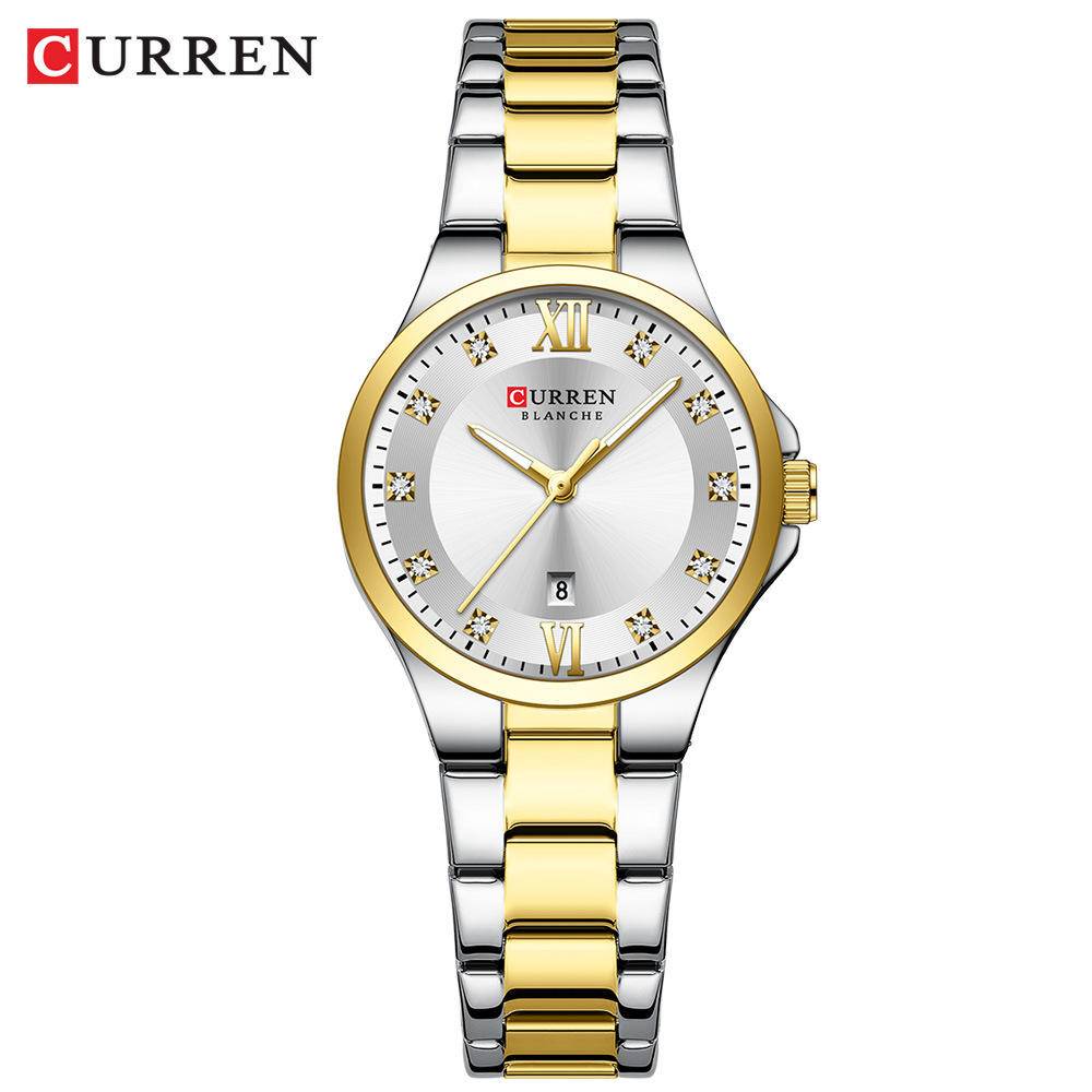 Curren 9107 Ladies Watch - Silver Gold White