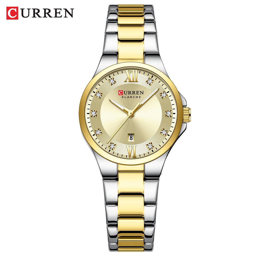 Curren 9107 Ladies Watch - Silver Gold
