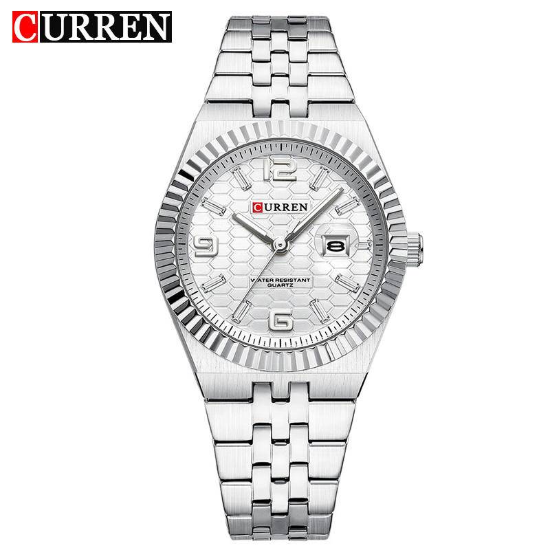 Curren 8498 CH For Women - Silver White