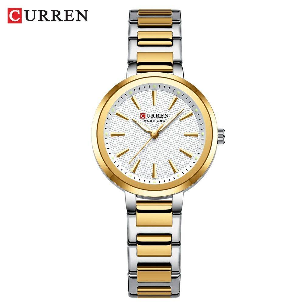 Curren 9109 CH For Women - Silver Gold White