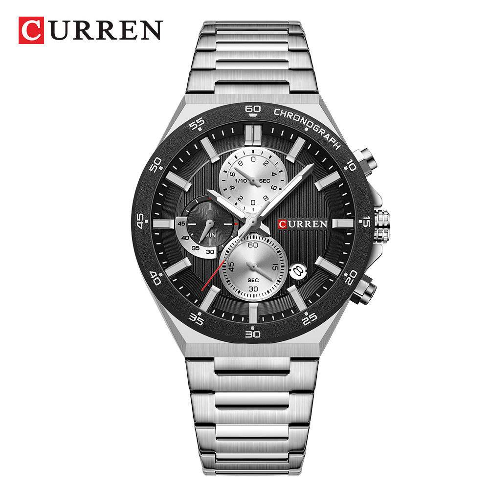 Curren 8481 Men's Watch - Silver Black