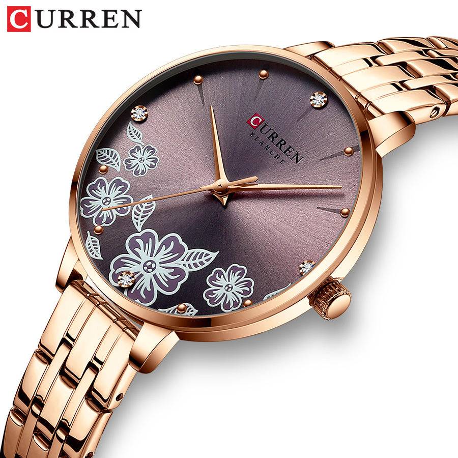 Curren 9068 CH For Women - Rose Coffee