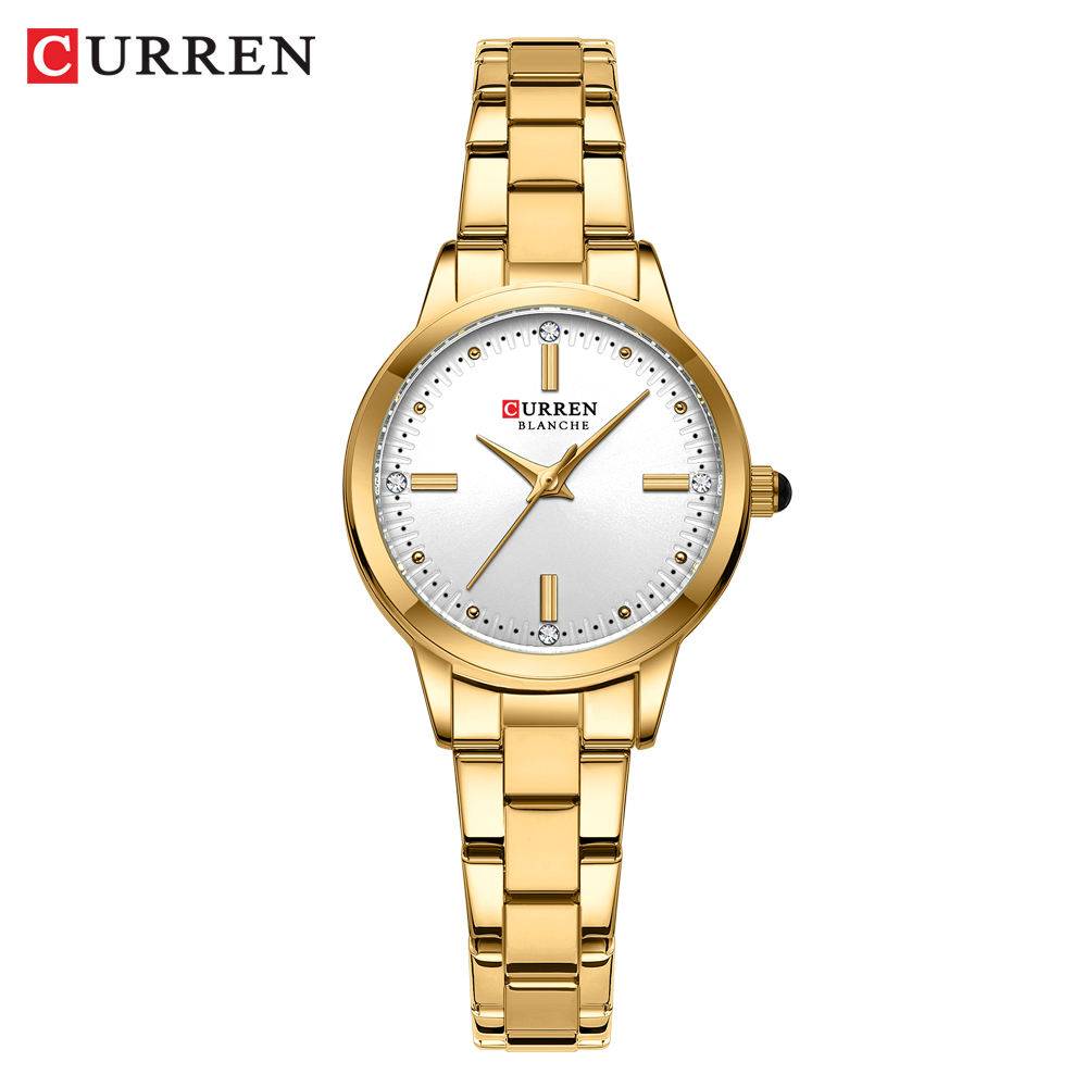 Curren 9094 For Women - Gold White