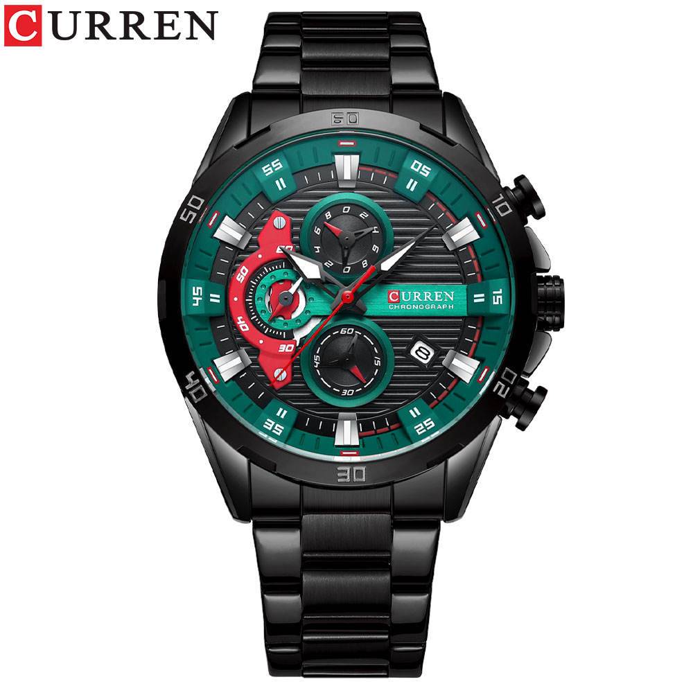 Curren 8402 CH For Men - Black Green