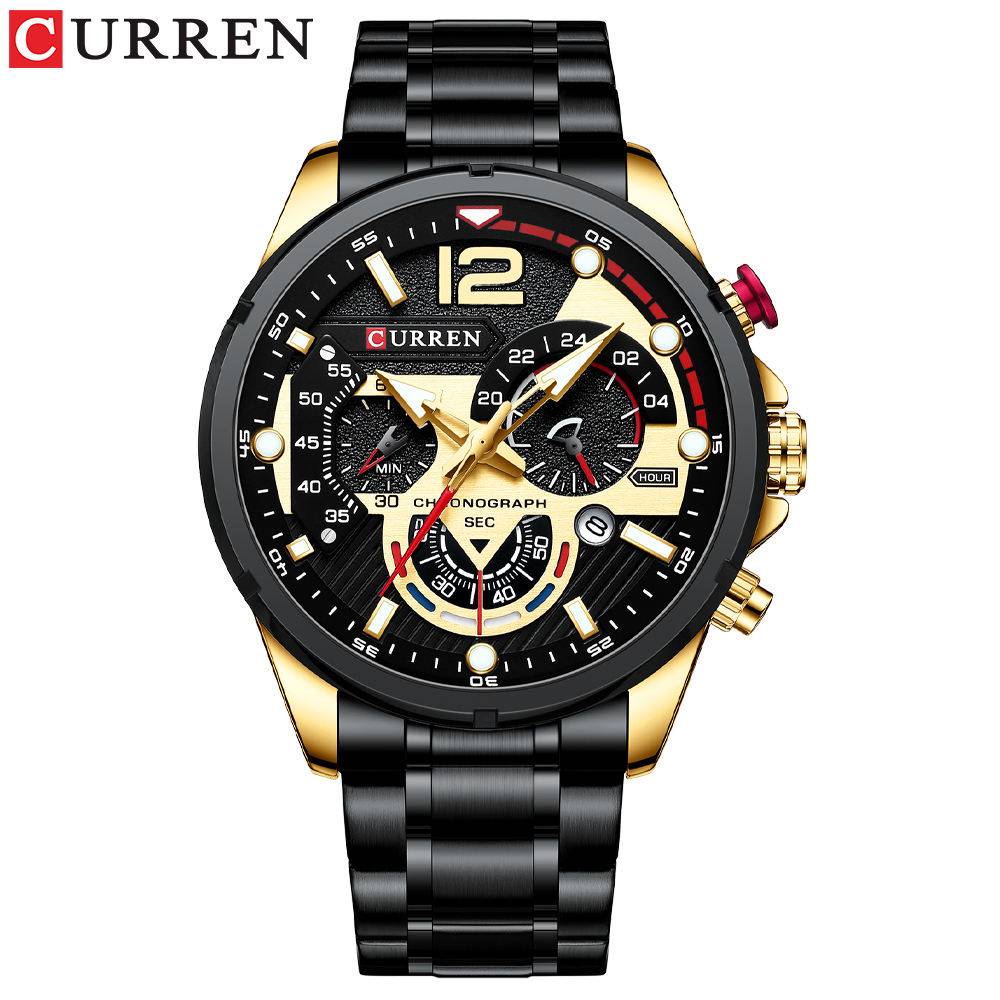 Curren 8395 CH For Men - Black Gold