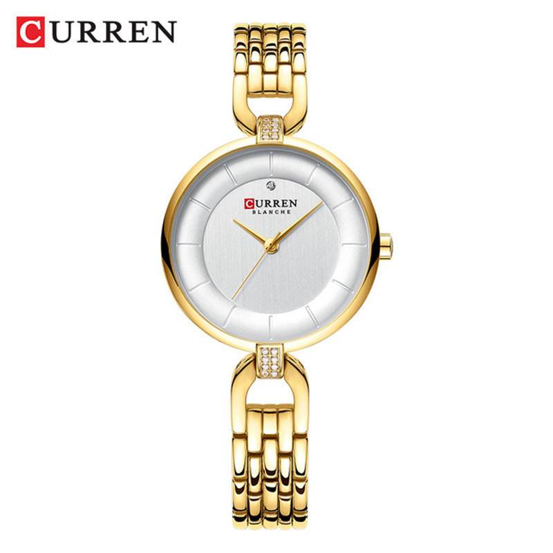 Curren 9052 For Women - Gold White