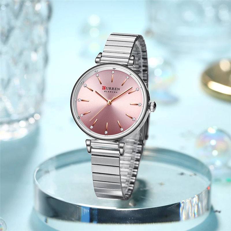 Curren 9081 CH For Women - Silver Pink
