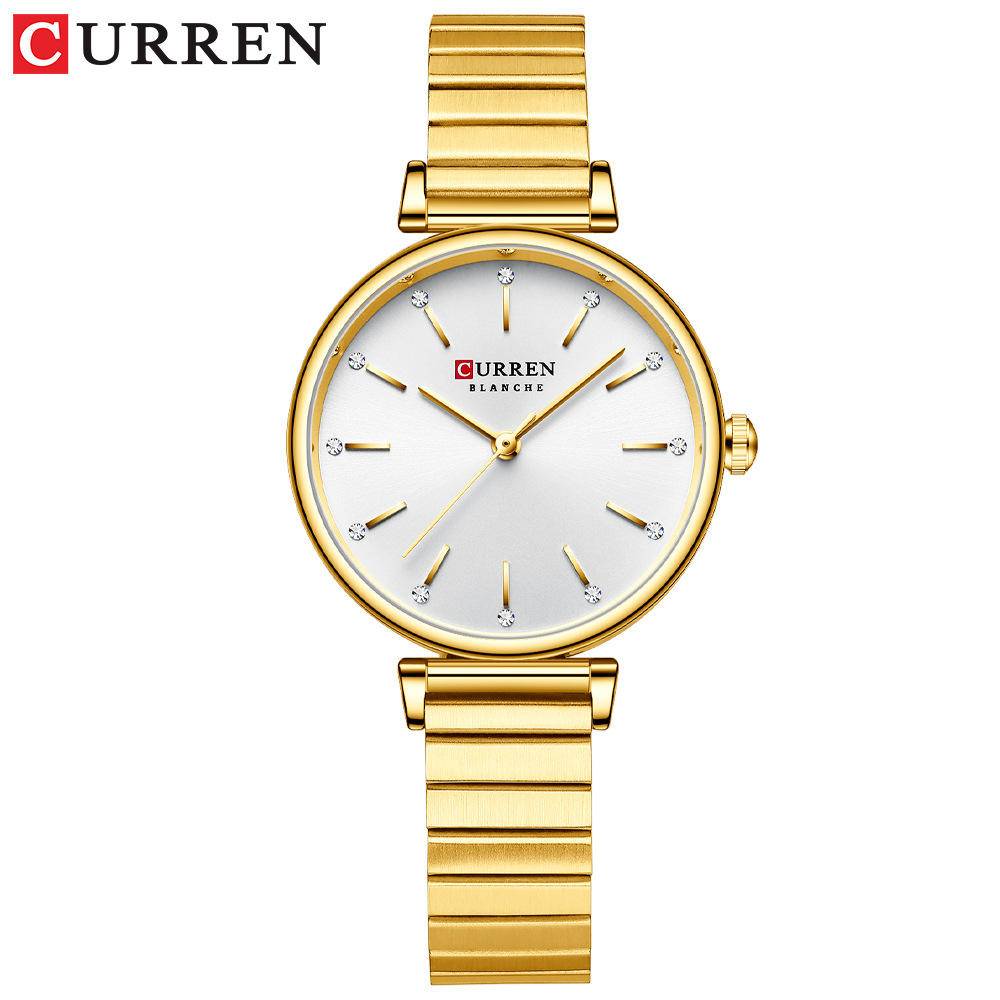 Curren 9081 CH For Women - Gold White