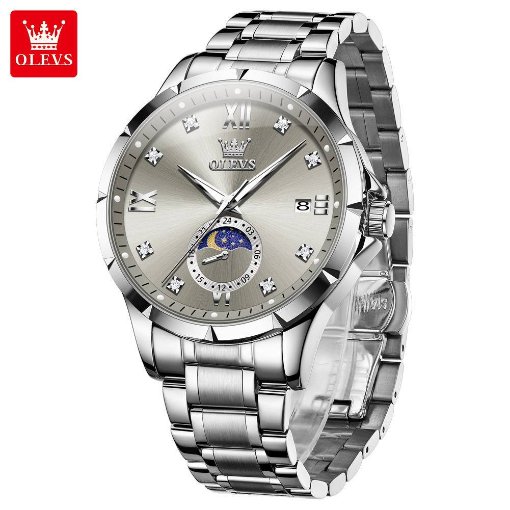 Olevs 2956 CH For Men - Silver Gray