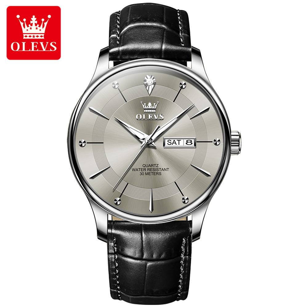 Olevs 9908 L For Men - Black Gray