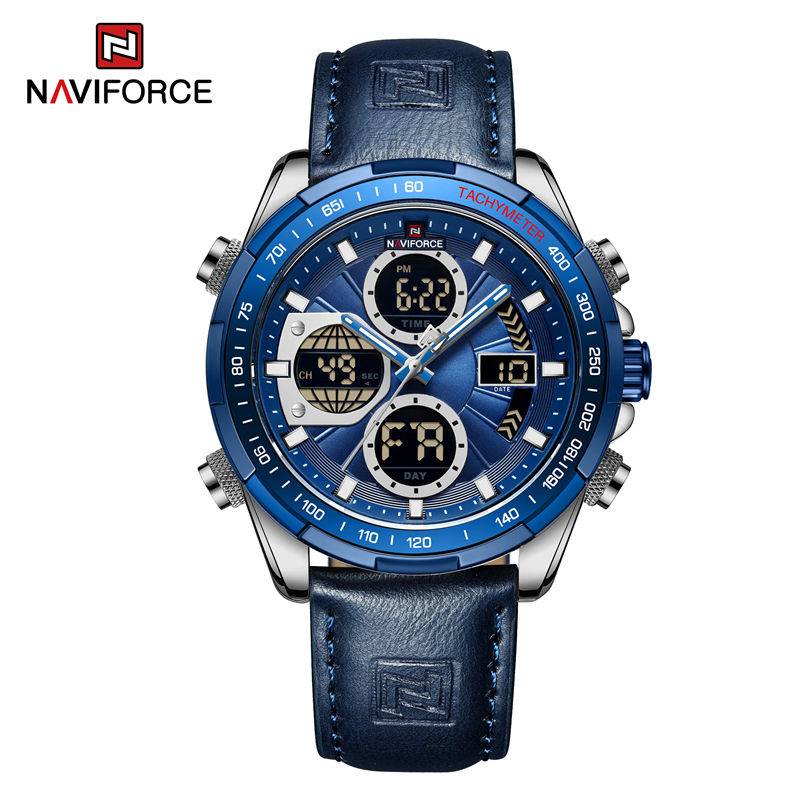 Naviforce 9197 L For Men - Silver Blue