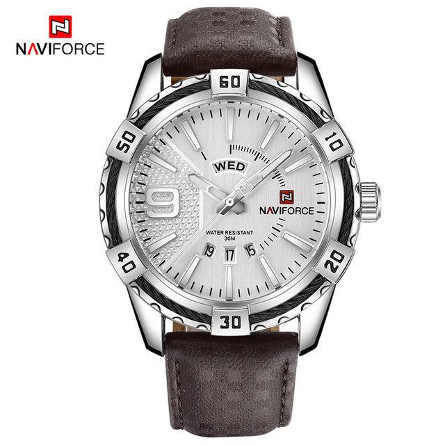 Naviforce 9117 L For Men - Silver Gray