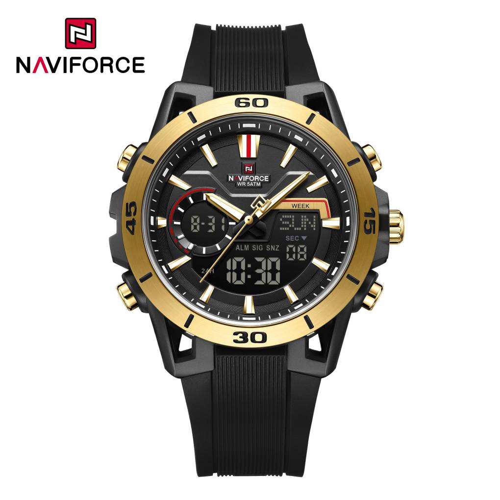 Naviforce 7135 For Men - Gold Black