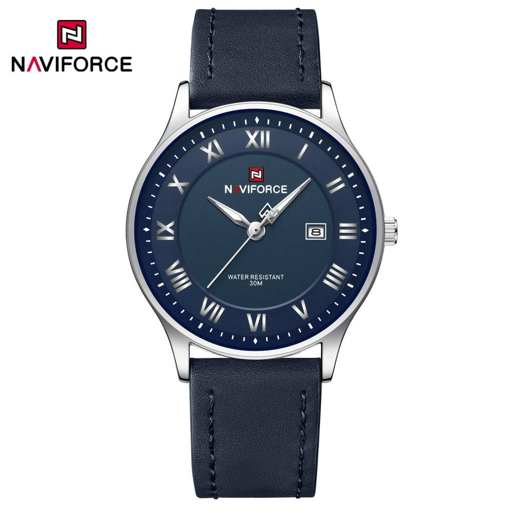 Naviforce 9290 L For Men - Silver Blue