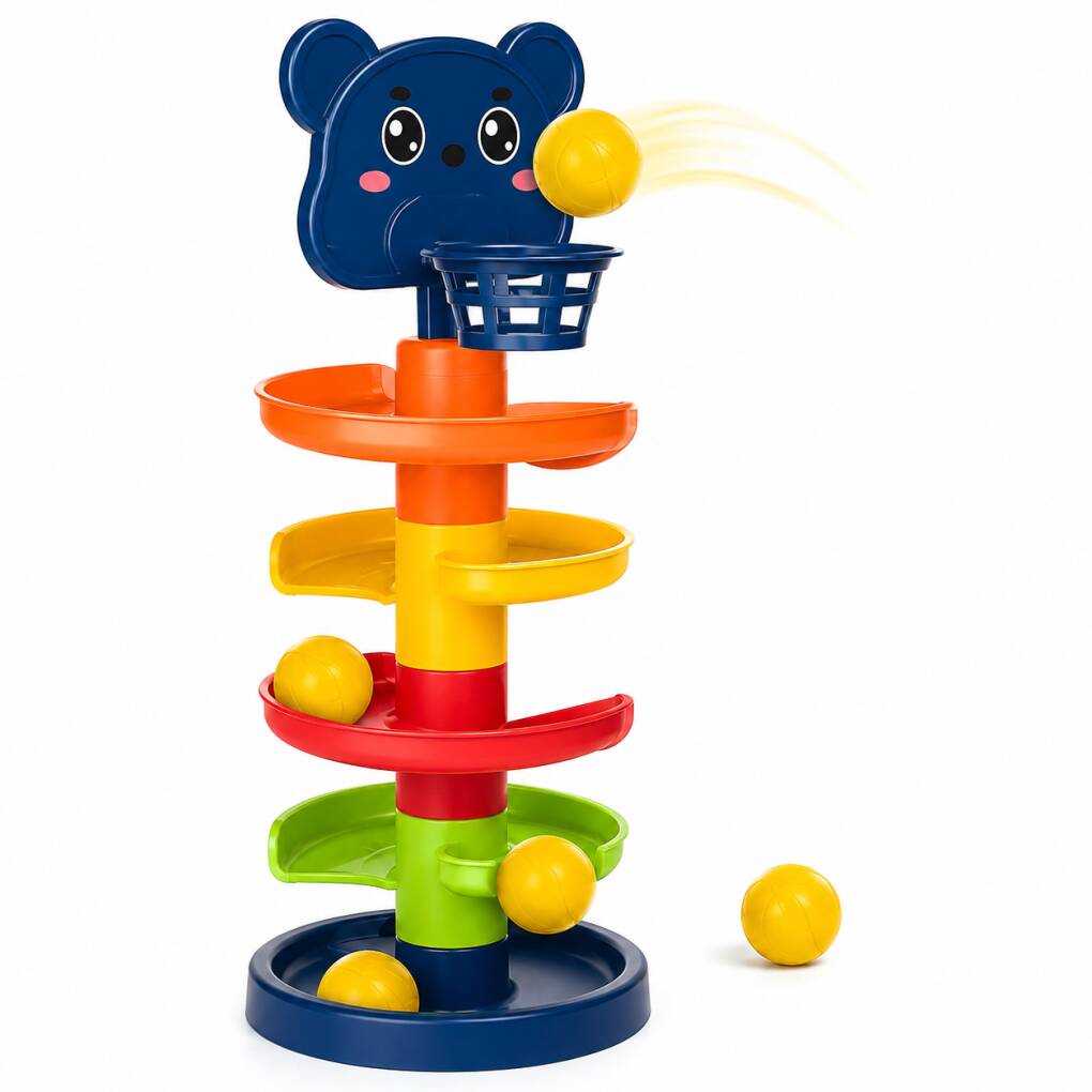 5 Layer Ball Drop Roll Swirling Tower – Baby & Toddler Educational Toy