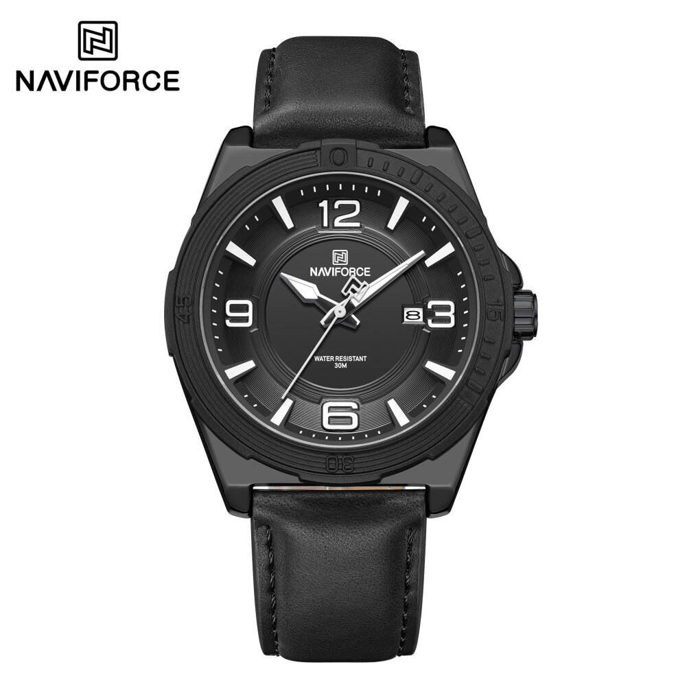 Naviforce 8084 L For Men - Black White