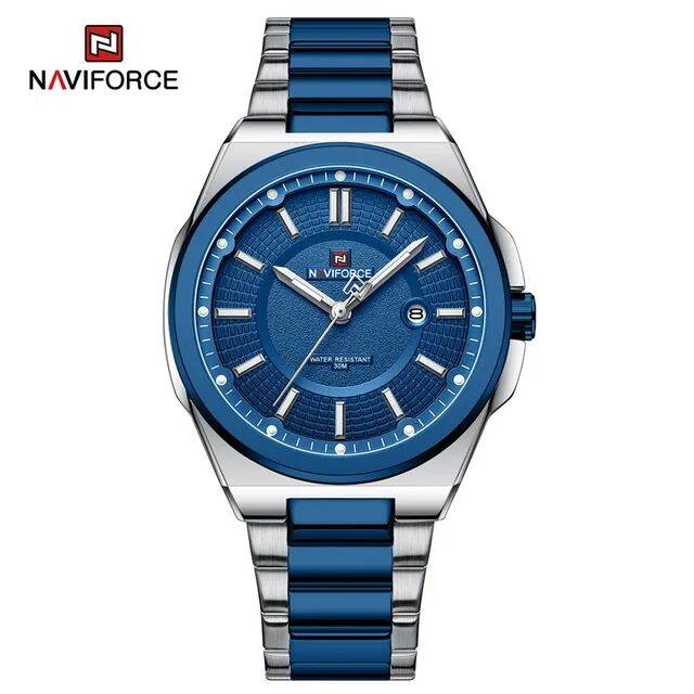 Naviforce 9212 CH For Men - Silver Blue