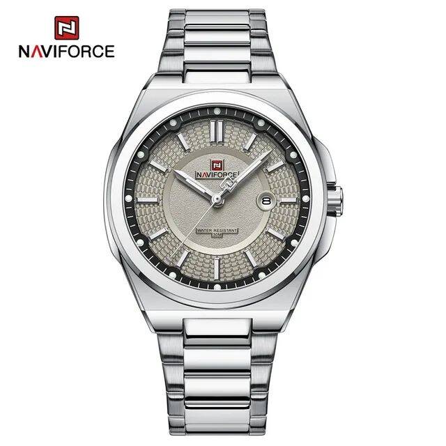 Naviforce 9212 CH For Men - Silver Gray