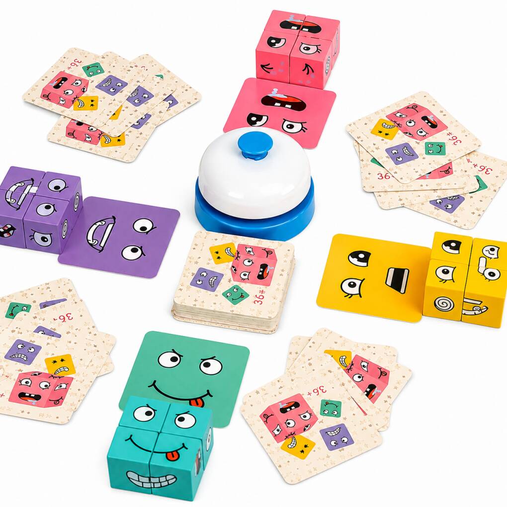 Expression Puzzle Building Block Game