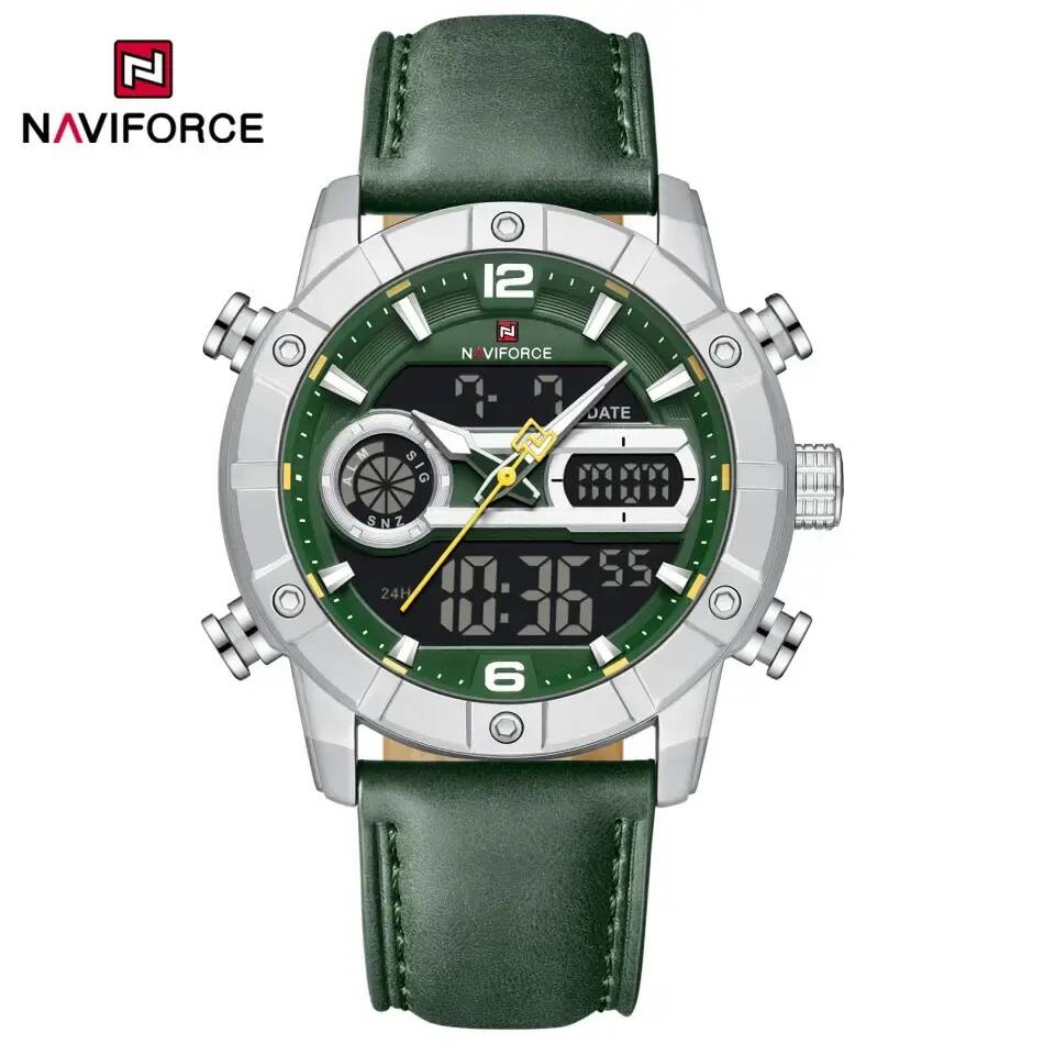 NAVIFORCE 9263 L Men Watch - Silver Green