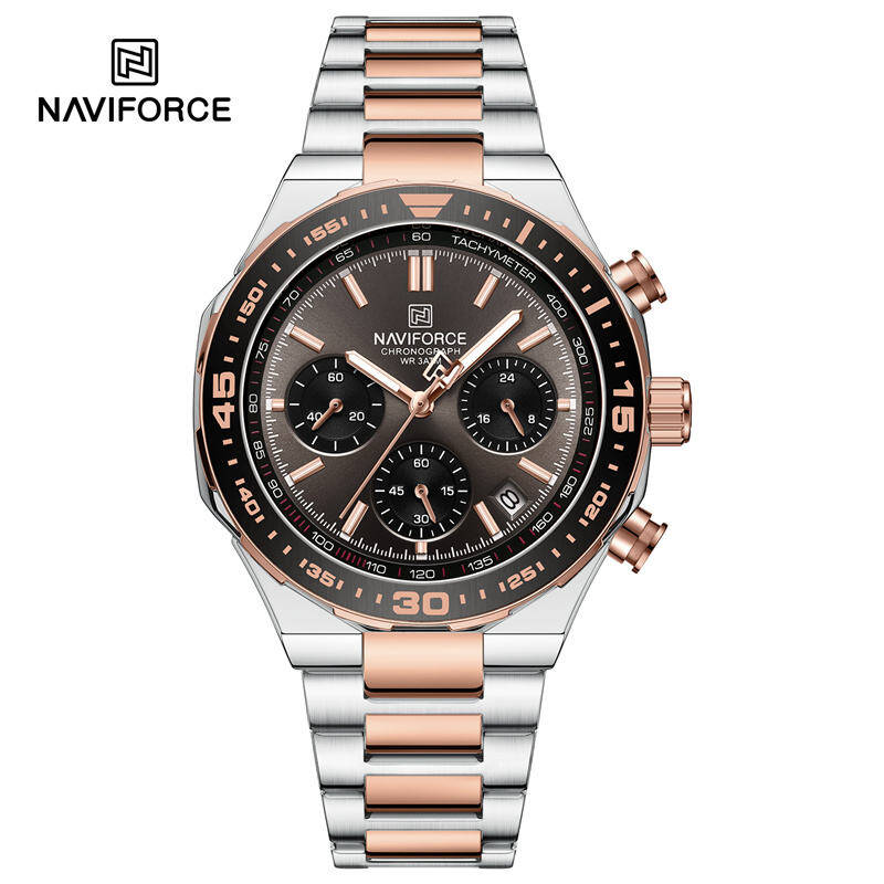 NAVIFORCE 8049 CH For Men Watch - Silver Rose