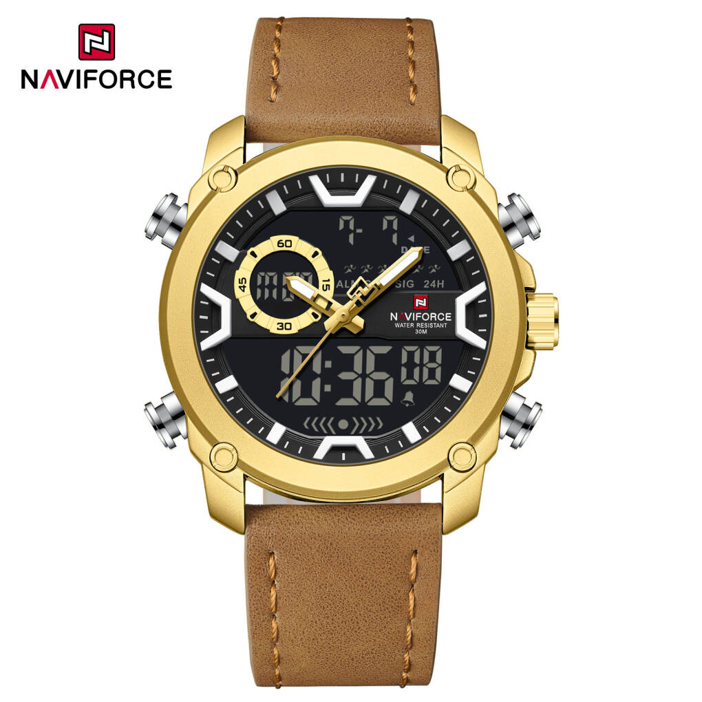 NAVIFORCE 9261 L Men Watch - Brown Gold