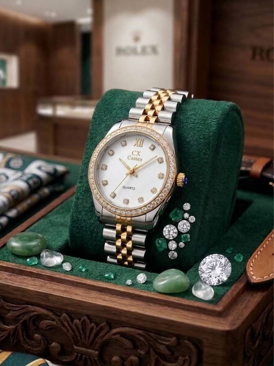 Caslex 324 For Men - Silver Gold White