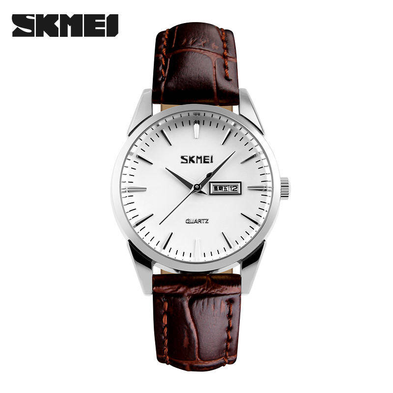 SKMEI 9073 L Women Watch - Brown White