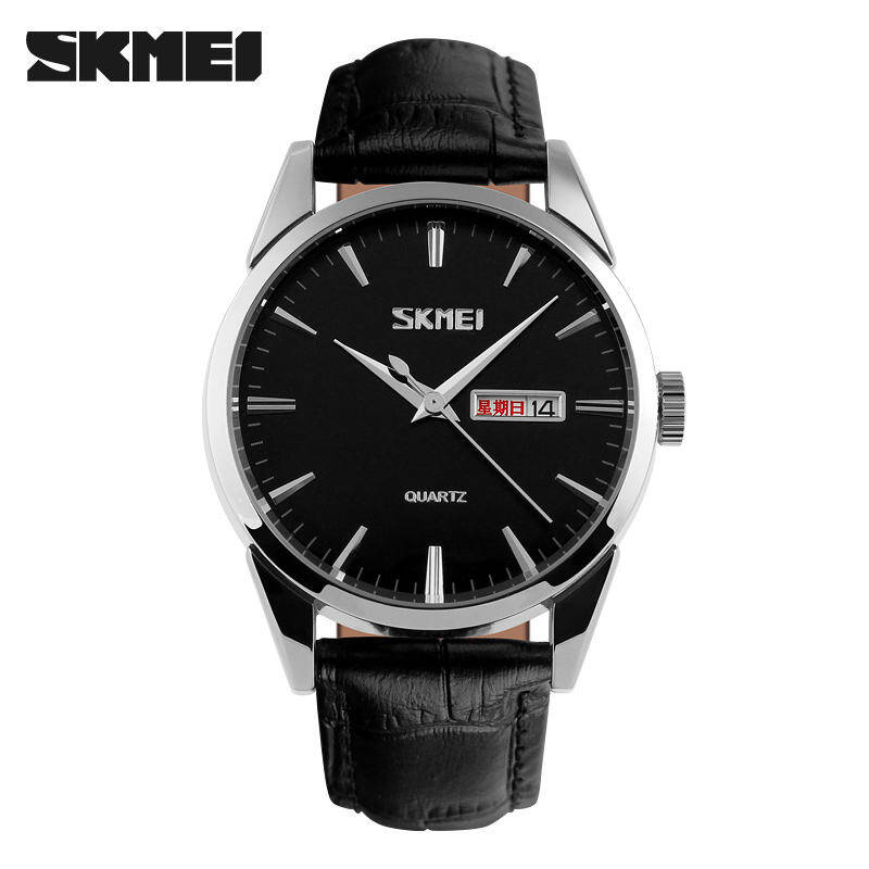 SKMEI 9073 L For Men Watch - Silver Black
