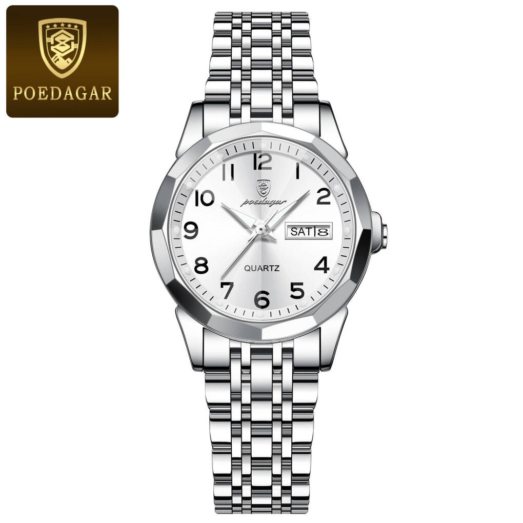 Poedagar 3076 Women Watch - Silver
