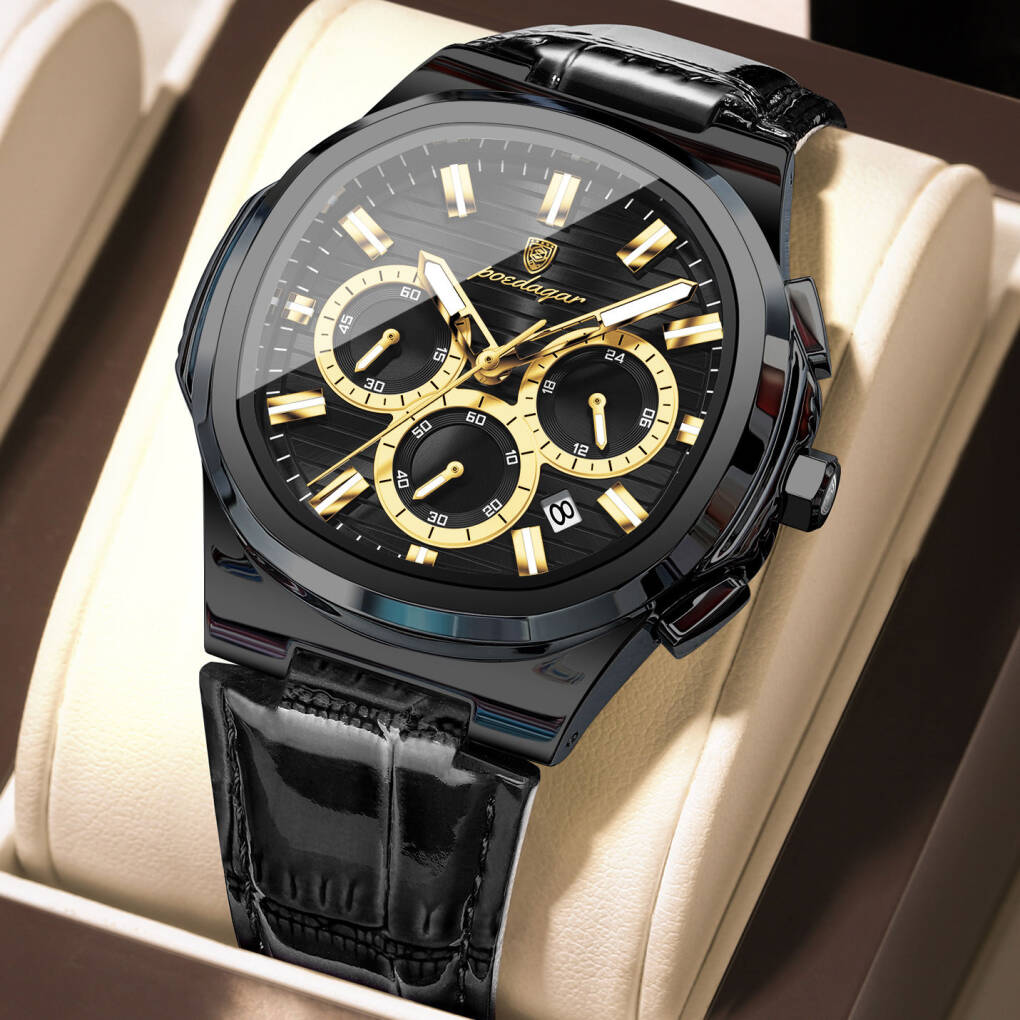 Poedagar 834 L For Men Watch - Black