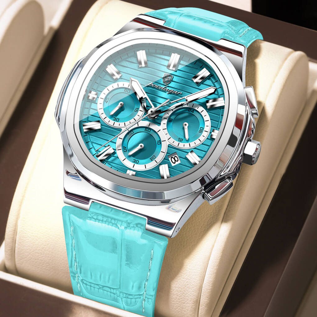 Poedagar 834 L For Men Watch - Silver Lite Blue